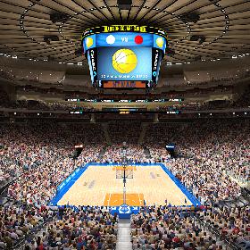 MSG Basketball Arena with Animated Audience